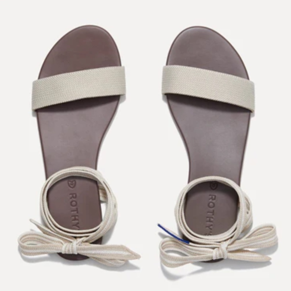 Rothy’s The Wrap Sandal in sandcastle size 9